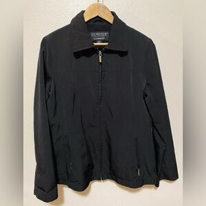 Towne by London Fog Women’s Black Polyester Jacket - Water proof - Large